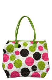 Small Quilted Tote Bag-SDO1515/LIME